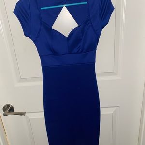 BLUE silk dress